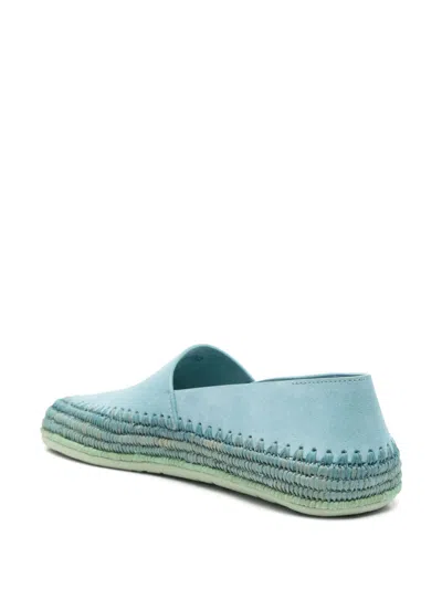 Loewe Rio Suede Espadrilles In Silver