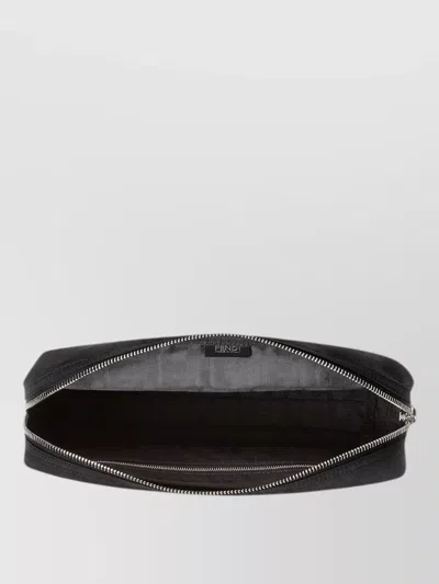 Fendi Medium-sized Vanity Case With Central Zippered Compartment In Black
