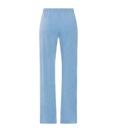 Hanro Natural Elegance Drawstring Trousers In Blue