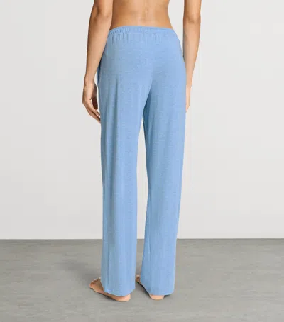 Hanro Natural Elegance Drawstring Trousers In Blue