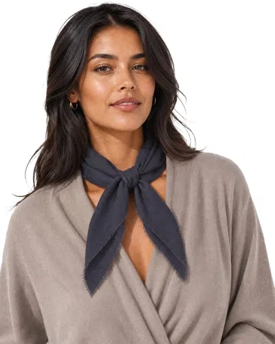 Blue Pacific Solid Cashmere-blend Neckerchief In Blue