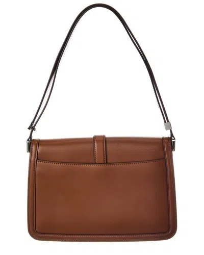 Max Mara Leather Shoulder Bag In Brown