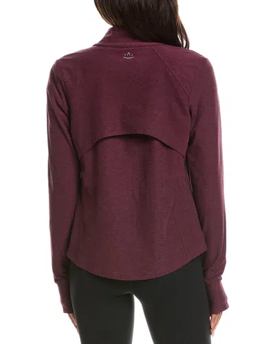 Beyond Yoga Spacedye Trails Active Jacket In Burgundy