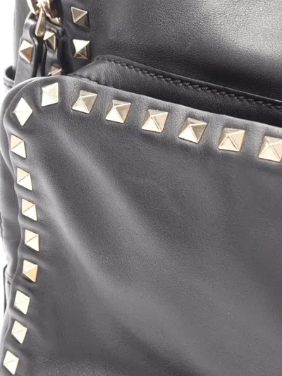 Pre-owned Valentino Garavani 2000s Rockstud Backpack In Black