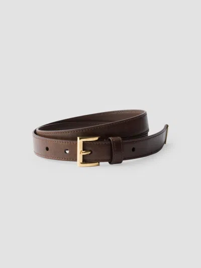 Prada Leather Belt In Brown