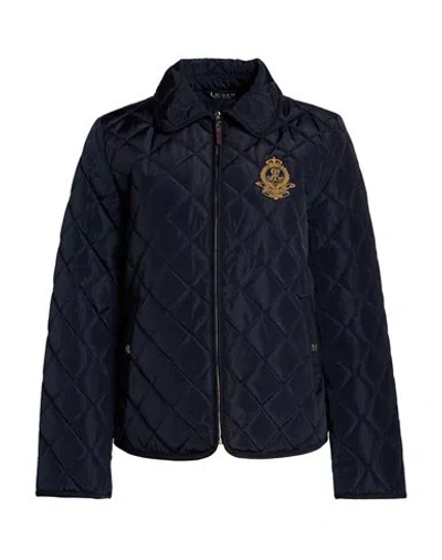 Ralph Lauren Quilted Crest-patch Jacket In Blue