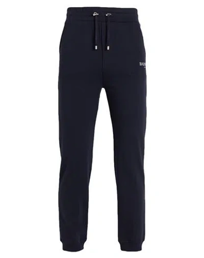 Balmain Logo Printed Elasticated Waistband Track Pants In Blue