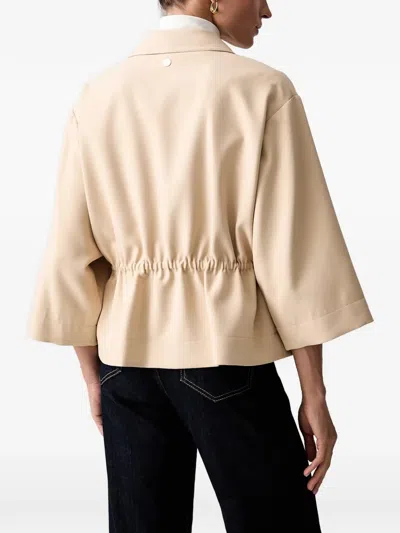 Joop Drawstring-waist Cropped Jacket In Neutral