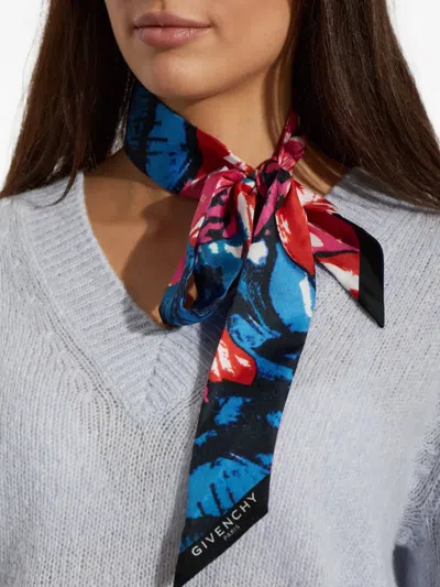 Givenchy Abstract-print Silk Scarf In Multi
