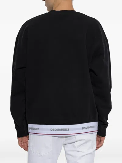 Dsquared2 Dsquared Black Cotton Oversize Sweatshirt In Black