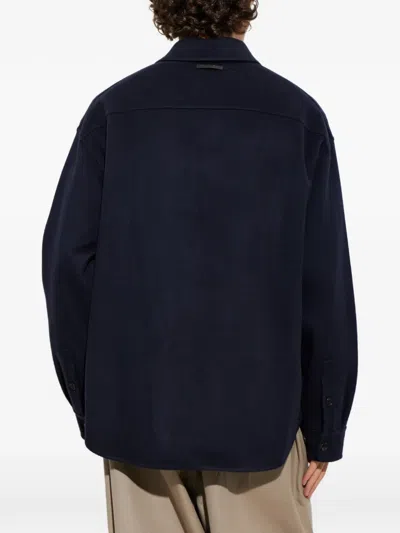 Marni Button-up Flap-pocket Coat In Blue