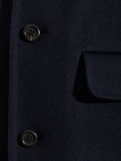 Marni Button-up Flap-pocket Coat In Blue