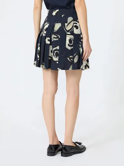 Max Mara Patterned Shorts In Blue