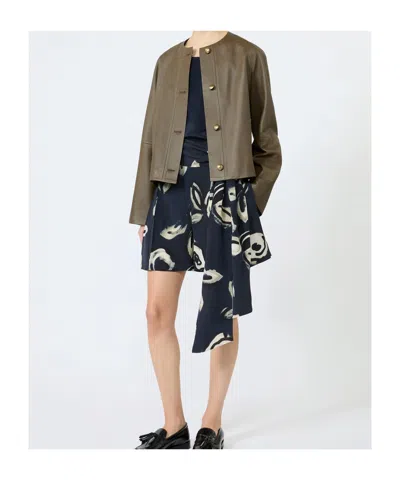 Max Mara Patterned Shorts In Blue