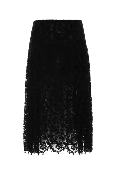 Fendi Gonna Lace Macrame In Black
