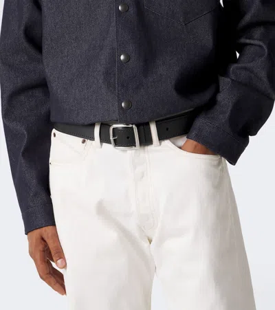 Prada Leather Belt In Black