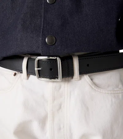 Prada Leather Belt In Black