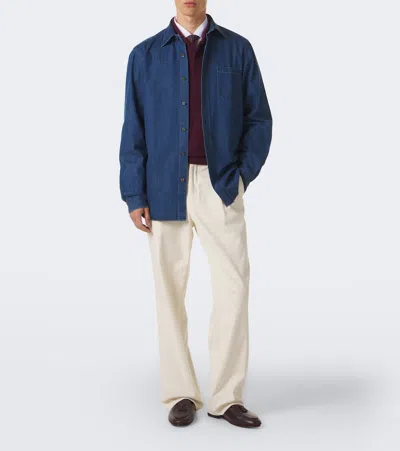 Rubinacci Denim Shirt In Blue