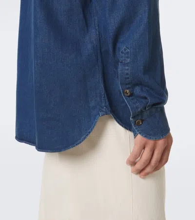 Rubinacci Denim Shirt In Blue
