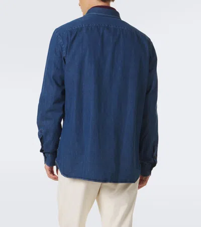 Rubinacci Denim Shirt In Blue
