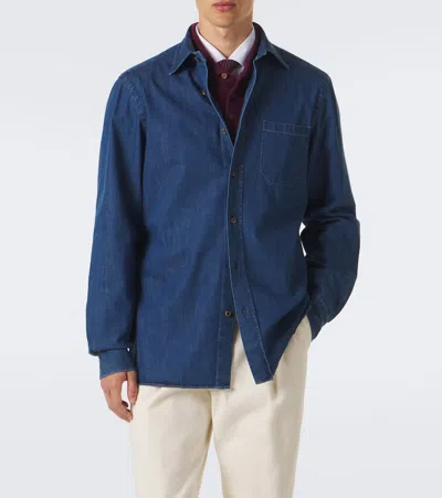 Rubinacci Denim Shirt In Blue