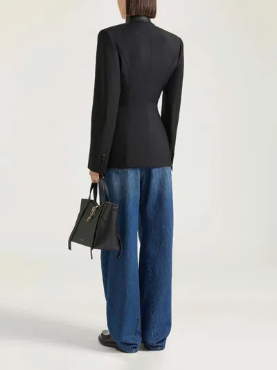 Givenchy Double-breasted Wool Blazer In Negro