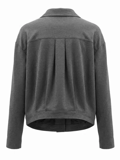 Pinko Single-breasted Casual Jacket In Gray