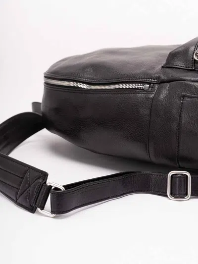 Orciani Grained Leather Backpack In Negro