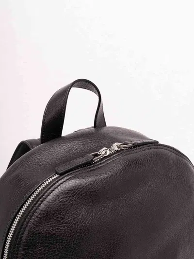 Orciani Grained Leather Backpack In Negro