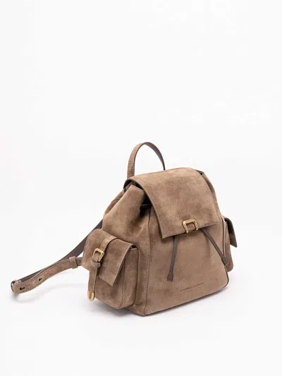 Brunello Cucinelli Backpack In Marrón Topo