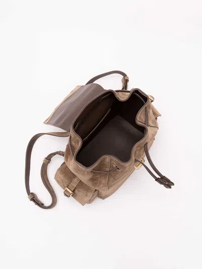 Brunello Cucinelli Backpack In Marrón Topo