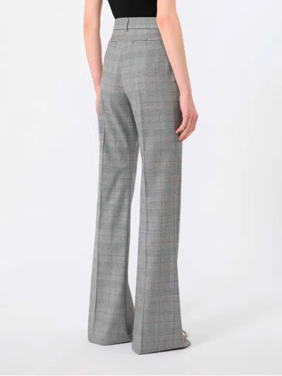 Sportmax Spxanfora Prince Of Wales Check Trousers In Gray