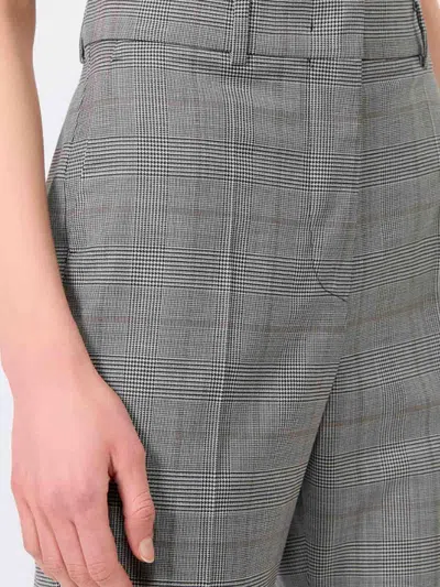 Sportmax Spxanfora Prince Of Wales Check Trousers In Gray