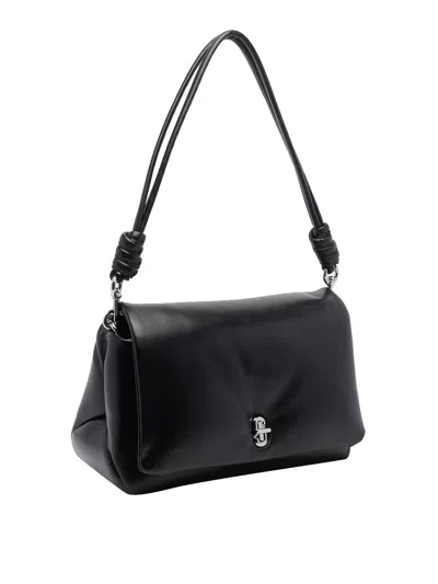 Marc Jacobs Black The Dual Puff Medium Shoulder Bag In Negro