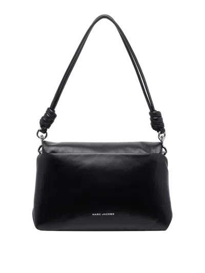 Marc Jacobs Black The Dual Puff Medium Shoulder Bag In Negro
