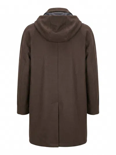 Kired Cusna Reversible Hooded Coat In Brown