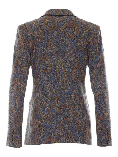 Etro Multicolor Single Breasted Jacket In Multicolor