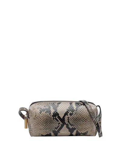 Khaite Mini Kye Python-print Mini Shoulder Bag In Blue