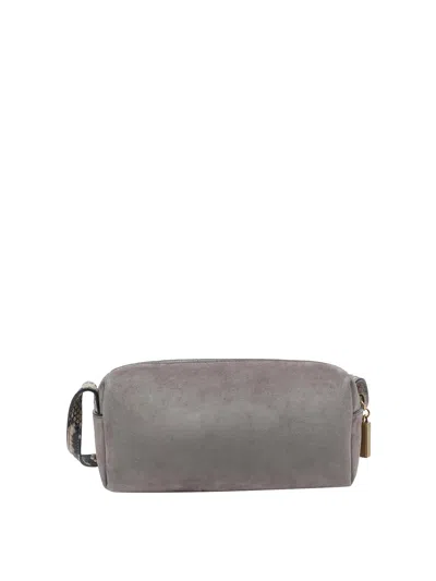 Khaite Mini Kye Python-print Mini Shoulder Bag In Blue