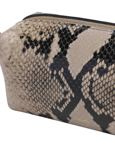 Khaite Mini Kye Python-print Mini Shoulder Bag In Blue