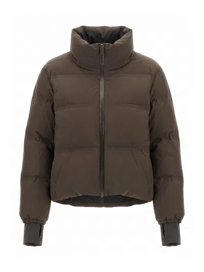 Herno Stand-collar Down Jacket In Marrón