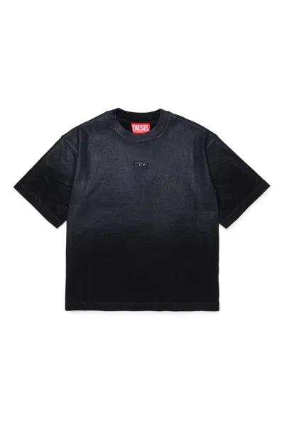 Diesel 로고 패치 티셔츠 In Black