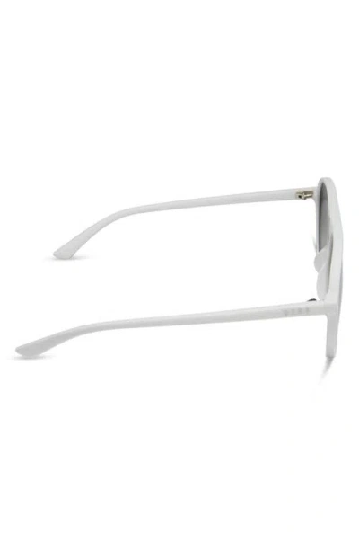 Diff Tosca Ii 56mm Aviator Sunglasses In Grey Gradient Silver Flash