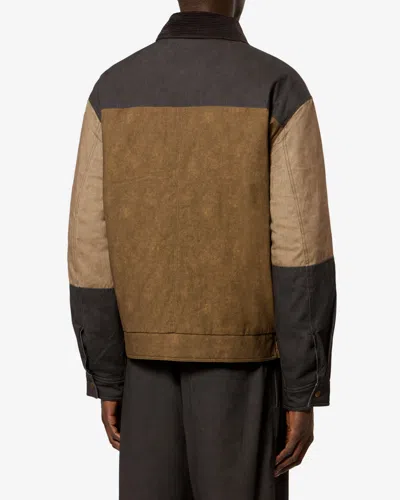 Isabel Marant Patchwork Cotton-blend Jacket In Brown