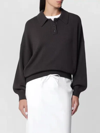 Lisa Yang Knitwear Casual Collar Detail Long Sleeves In Animal Print