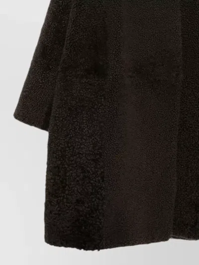Tom Ford Cashmere Cocoon Jacket Oversized Patchwork Texture In Brown