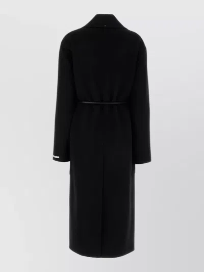 Sportmax Cappotto Zannata Oversize In Double Di Lana In Blue
