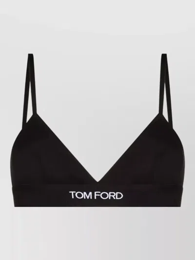 Tom Ford Modal Bra Adjustable Straps Triangle Cups In Black