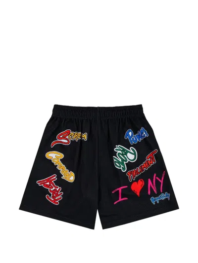 Eric Emanuel Matty Boy Ee Graphic-print Mesh Shorts In Multi