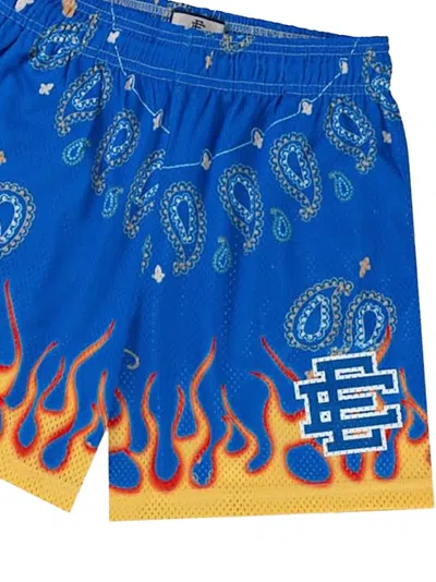 Eric Emanuel Ee Basic Paisley And Flame-print Basic Shorts In Multi